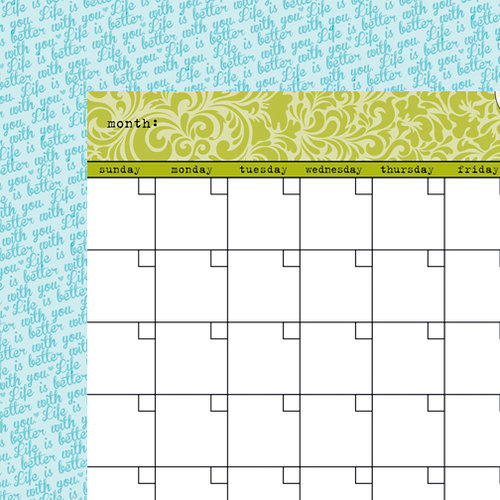 Bella Blvd - Classic Calendars Collection - 12 x 12 Double Sided Paper - Pickle Juice Calendar