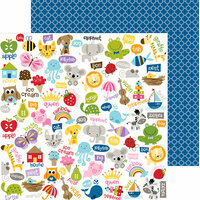 Bella Blvd - Tiny Tots Collection - 12 x 12 Double Sided Paper - Toy Chest