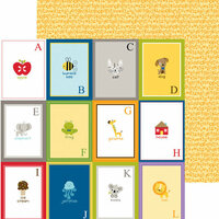 Bella Blvd - Tiny Tots Collection - 12 x 12 Double Sided Paper - Flashcards A-L