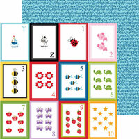 Bella Blvd - Tiny Tots Collection - 12 x 12 Double Sided Paper - Flashcards YZ123