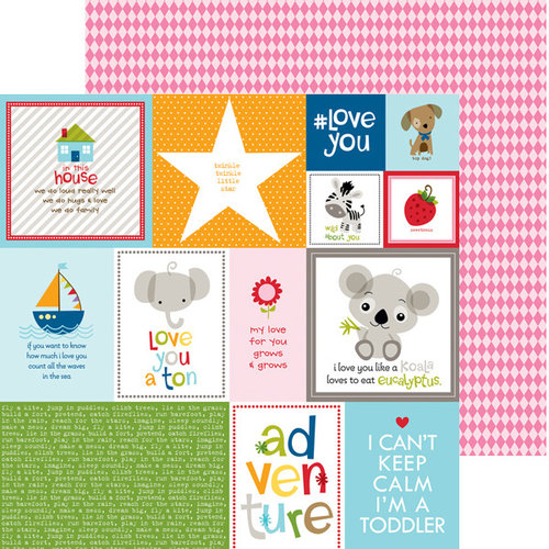 Bella Blvd - Tiny Tots Collection - 12 x 12 Double Sided Paper - Daily Details