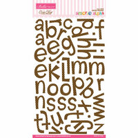 Bella Blvd - Amorie Alpha Collection - Ciao Chip - Self Adhesive Chipboard - Brownie