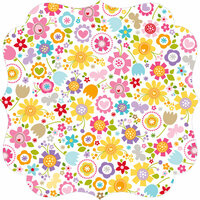 Bella Blvd - Simply Spring Collection - Invisibles - 12 x 12 Die Cut Paper - Awesome Blossom