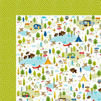 Bella Blvd - Campout Collection - 12 x 12 Double Sided Paper - Let's Go Camping