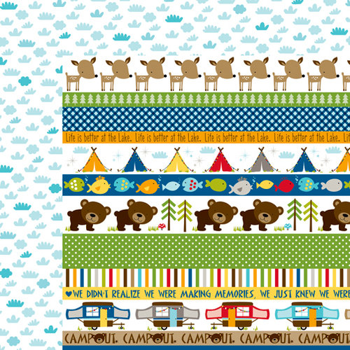 Bella Blvd - Campout Collection - 12 x 12 Double Sided Paper - Borders