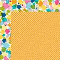 Bella Blvd - Color Chaos Collection - 12 x 12 Double Sided Paper - Orange Strandz