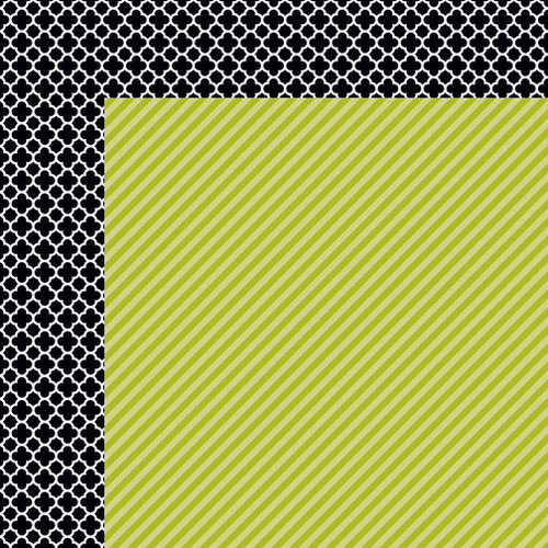 Bella Blvd - Color Chaos Collection - 12 x 12 Double Sided Paper - Pickle Juice Strandz