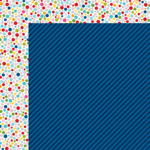 Bella Blvd - Color Chaos Collection - 12 x 12 Double Sided Paper - Blueberry Strandz