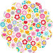 Bella Blvd - Color Chaos Collection - Invisibles - 12 x 12 Die Cut Paper - Flower Fancy