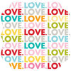 Bella Blvd - Color Chaos Collection - Invisibles - 12 x 12 Die Cut Paper - Love
