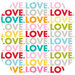 Bella Blvd - Color Chaos Collection - Invisibles - 12 x 12 Die Cut Paper - Love