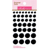 Bella Blvd - Color Chaos Collection - Enamel Stickers - Dots - Oreo Black