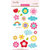 Bella Blvd - Color Chaos Collection - Ciao Chip - Self Adhesive Chipboard - Flowers and Clouds