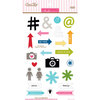 Bella Blvd - Color Chaos Collection - Ciao Chip - Self Adhesive Chipboard - Symbols