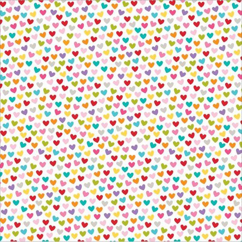 Bella Blvd - Color Chaos Collection - Clear Cuts - 12 x 12 Transparency - Hearts Colorful