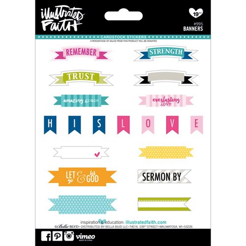 Bella Blvd - Illustrated Faith - 5 x 7 Stickers - Banners