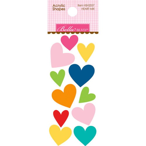 Bella Blvd - Home Sweet Home Collection - Acrylic Shapes - Heart Mix
