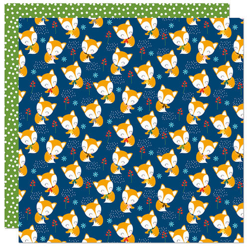 Bella Blvd - Let's Go On An Adventure Collection - 12 x 12 Double Sided Paper - Shy Foxes