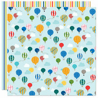 Bella Blvd - Let's Go On An Adventure Collection - 12 x 12 Double Sided Paper - Balloon Ride