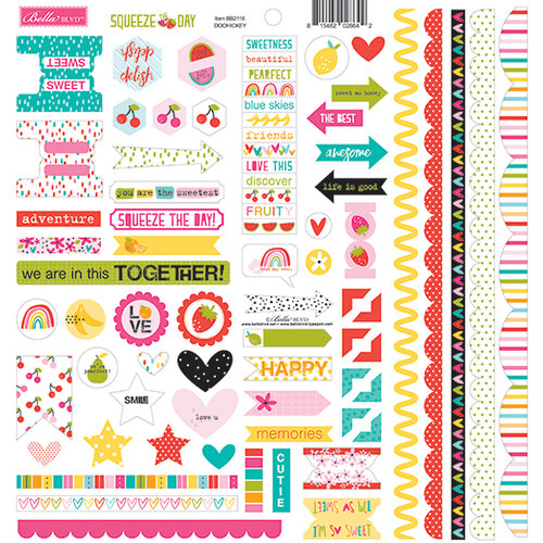Bella Blvd - Squeeze The Day Collection - 12 x 12 Cardstock Stickers - Doohickey