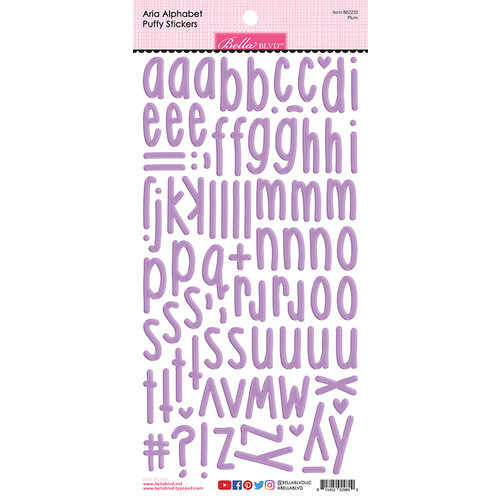 Bella Blvd - Besties Collection - Puffy Stickers - Aria Alphabet - Plum