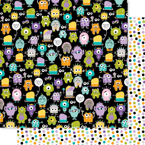 Bella Blvd - Monsters and Friends Collection - 12 x 12 Double Sided Paper - Monster Party