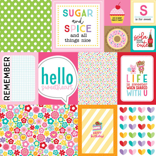 Bella Blvd - My Candy Girl Collection - 12 x 12 Double Sided Paper - Daily Details
