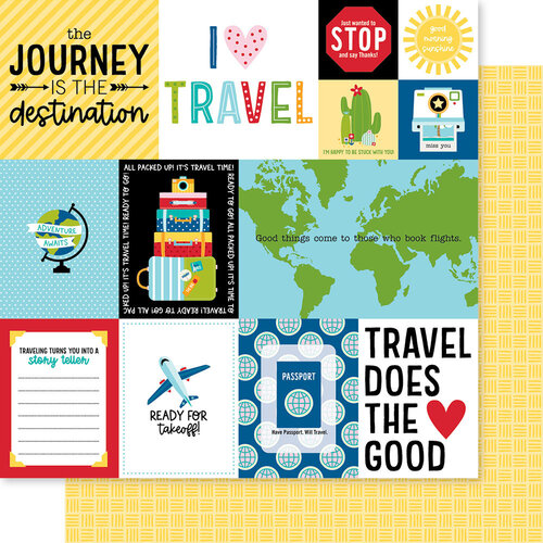 Bella Blvd - Time To Travel Collection - 12 x 12 Double Sided Paper - Daily Details