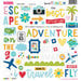 Bella Blvd - Time To Travel Collection - Chipboard Stickers - Icons