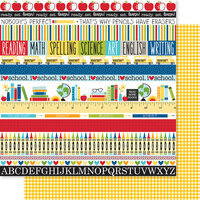 Bella Blvd - School Is Cool Collection - 12 x 12 Double Sided Paper - Borders