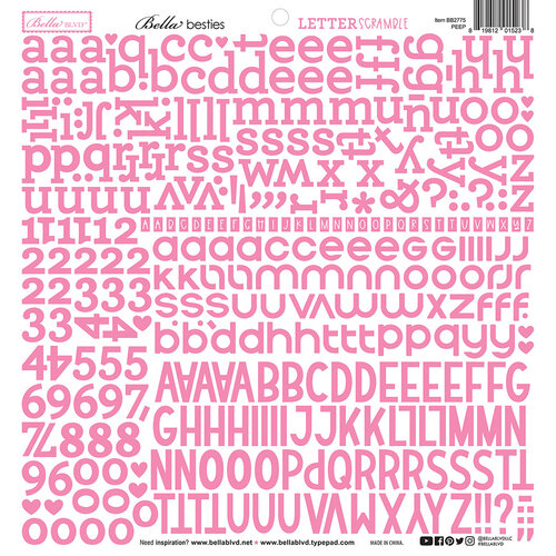 Bella Blvd - Bella Besties Collection - Letter Scramble Stickers - Peep