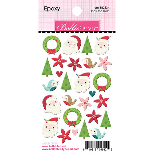 Bella Blvd - Merry Little Christmas Collection - Epoxy Stickers - Deck The Halls