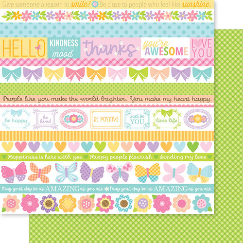 Bella Blvd - Just Because Collection - 12 x 12 Double Sided Paper - Borders