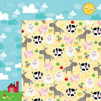 Bella Blvd - Barnyard Collection - 12 x 12 Double Sided Paper - Family Farm