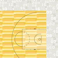 Bella Blvd - Basketball Collection - 12 x 12 Double Sided Paper - Tip-Off Time