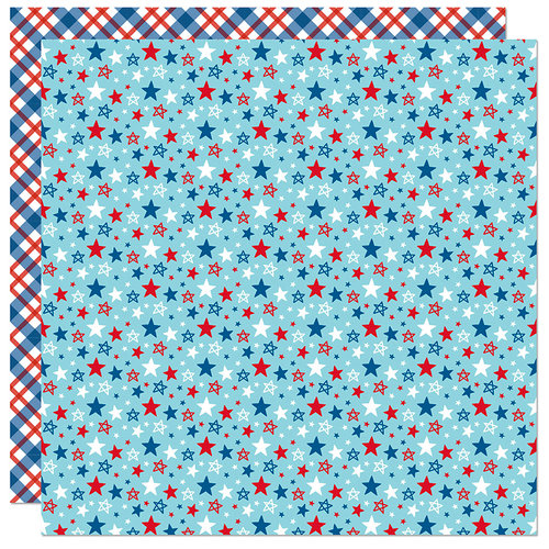 Bella Blvd - Fireworks and Freedom Collection - 12 x 12 Double Sided Paper - Patriotic