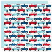 Bella Blvd - Fireworks and Freedom Collection - 12 x 12 Double Sided Paper - Truck Parade