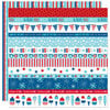 Bella Blvd - Fireworks and Freedom Collection - 12 x 12 Double Sided Paper - Borders