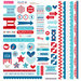 Bella Blvd - Fireworks and Freedom Collection - Doohickey - Cardstock Stickers