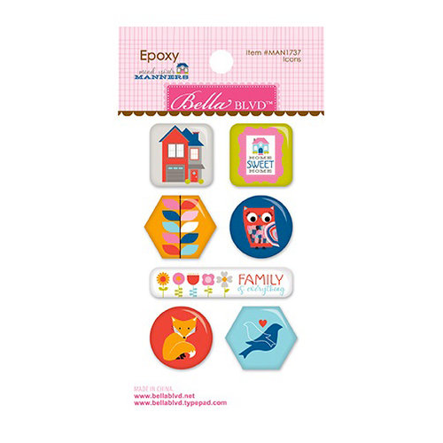 Bella Blvd - Mind Your Manners Collection - Epoxy Stickers - Icons