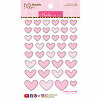 Bella Blvd - Puffy Stickers - Hearts - Cotton Candy Mix