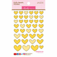 Bella Blvd - Puffy Stickers - Hearts - Bell Pepper Mix