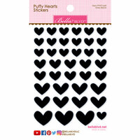 Bella Blvd - Puffy Stickers - Hearts - Oreo Black