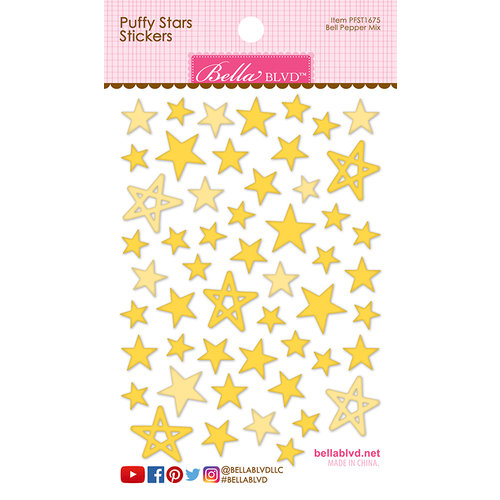 Bella Blvd - Puffy Stickers - Stars - Bell Pepper Mix