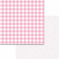 Bella Blvd - Plaids and Dotty Collection - 12 x 12 Double Sided Paper - Cotton Candy