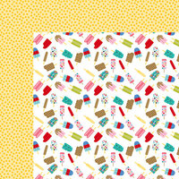 Bella Blvd - Popsicles and Pandas Collection - 12 x 12 Double Sided Paper - Popsicle Party