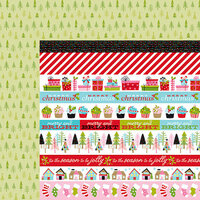 Bella Blvd - Santa Stops Here Collection - Christmas - 12 x 12 Double Sided Paper - Borders