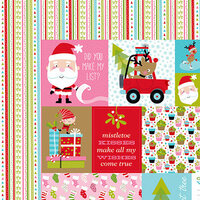Bella Blvd - Santa Stops Here Collection - Christmas - 12 x 12 Double Sided Paper - Daily Details
