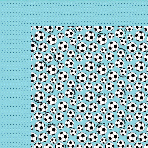 Bella Blvd - Soccer Collection - 12 x 12 Double Sided Paper - Dribble It