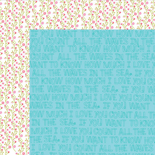 Bella Blvd - Secrets of the Sea Collection - Girl - 12 x 12 Double Sided Paper - Count the Waves